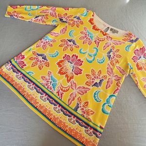 Joseph A Floral Top 3/4 sleeves